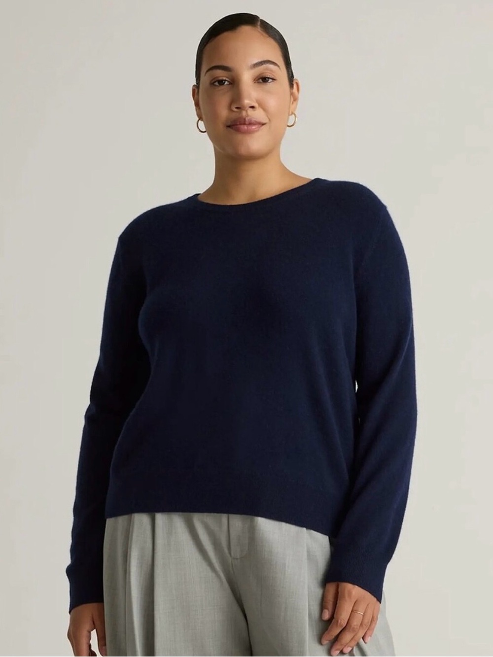 Quince Mongolian Cashmere Crewneck Sweater - True Navy - New with Tags